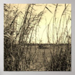 Square Canvas Art: Sepia Boat Ride posters