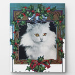 SQUARE CHRISTMAS CROWN WITH HOLLYBERRIES AND BELLS PHOTO PLAQUES