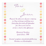 Square Coloured Mums Wedding Invitation