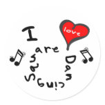 Square Dancing Gifts - I Heart Square Dancing stickers