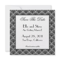 Square Deco Style Invitation