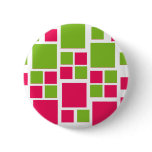 Square Design Art Lime Green / Hot Pink buttons