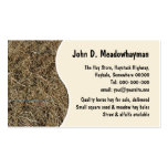 Square hay bales business card