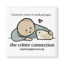 Square magnet with color logo and website