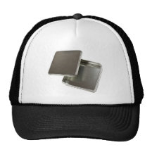 Square metal container mesh hat