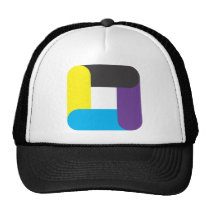 Square of colours hats