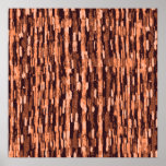 Square Orange & Brown Camouflage Background Poster posters