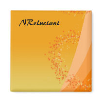 Square Orange Swirl NReluctant Magnet