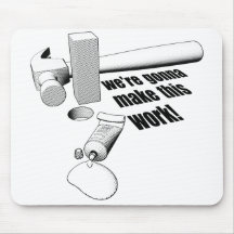 Square peg round hole mouse mat