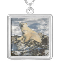Square POlar Bear Necklace #2