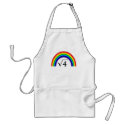 Square Root of 4 Equals Rainbow aprons