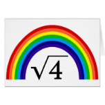 Square Root of 4 Equals Rainbow cards