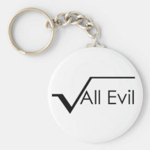 Square Root of All Evil Keychain