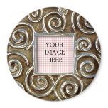 Square Silver Swirls Template