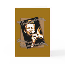 Square with a horn Greetings Card