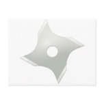 Squared ninja star postcards