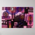 Squares and Circles Abstract posters