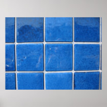 squares blue poster