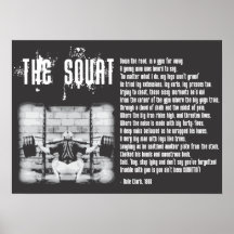 Squat Poem - Gym Poster