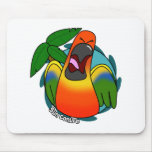 Squawking Sun Conure mousepads