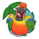 Squawking Sun Conure Stickers