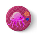 squid star fish hot summer buttons