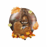 Squirrel and Bear Ornament photo sculptures