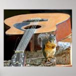 Squirrel and Guitar posters
