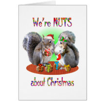 Squirrel Christmas Nuts Cards
