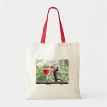 Squirrel Drinking Tropical Drink Bag
