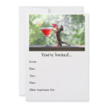 Squirrel Drinking Tropical Drink invitations