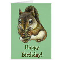 Squirrel Greeting Card