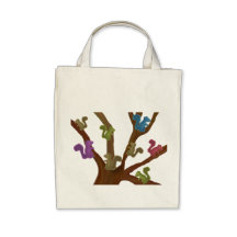 Squirrel Haven Canvas Bags