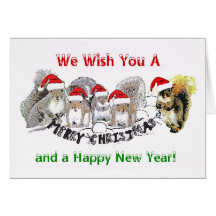 Squirrel Hugger Christmas Card