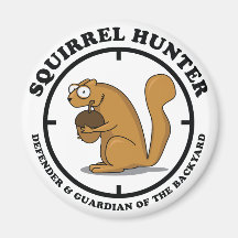 Squirrel Hunter Refrigerator Magnet