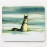 "Squirrel in Snow" Wildlife Art Computer Mousepad