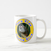 Squirrel Monkey, Pura Vida, Costa Rica Coffee Mugs