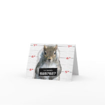 Squirrel Mug Shot Greeting Cards