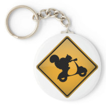 Squirrel on Scooter Key Chain