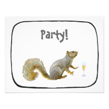 Squirrel Party Invitation