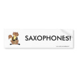 Squirrel Playing the Saxophone bumper stickers