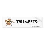 Squirrel Playing the Trumpet bumper stickers