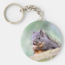 Squirrel Praying for Peanuts Key Chain