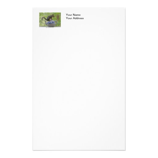 Squirrel Sitting on a Teapot Stationery