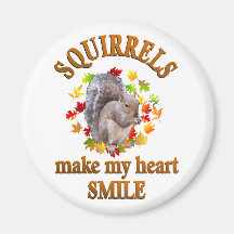 SQUIRREL SMILES REFRIGERATOR MAGNETS