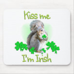 Squirrel St. Patricks Day mousepads