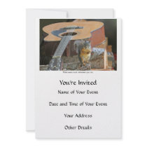 Squirrel with Guitar Invitations