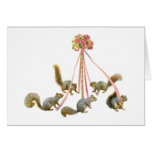 Squirrels Around the Maypole Card
