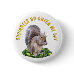 Squirrels Brighten My Day buttons