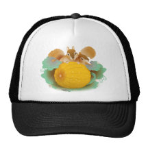 squirrels in the pumpkin patch mesh hats